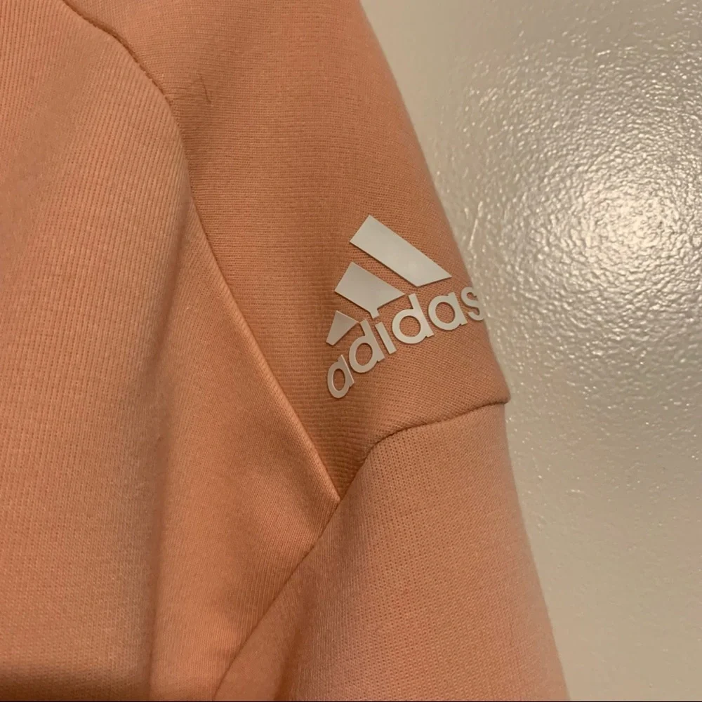 Adidas girl 11-12 youth Id jacket form fitting 2 pockets glow pink athletic gym